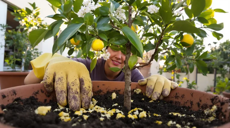Citronnier qui ne donne rien : enterrez ce déchet de cuisine au pied, il peut le couvrir de fruits