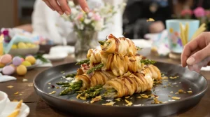 « Je prépare toujours ces feuilletés aux asperges à l’avance pour profiter de mes invités à Pâques »