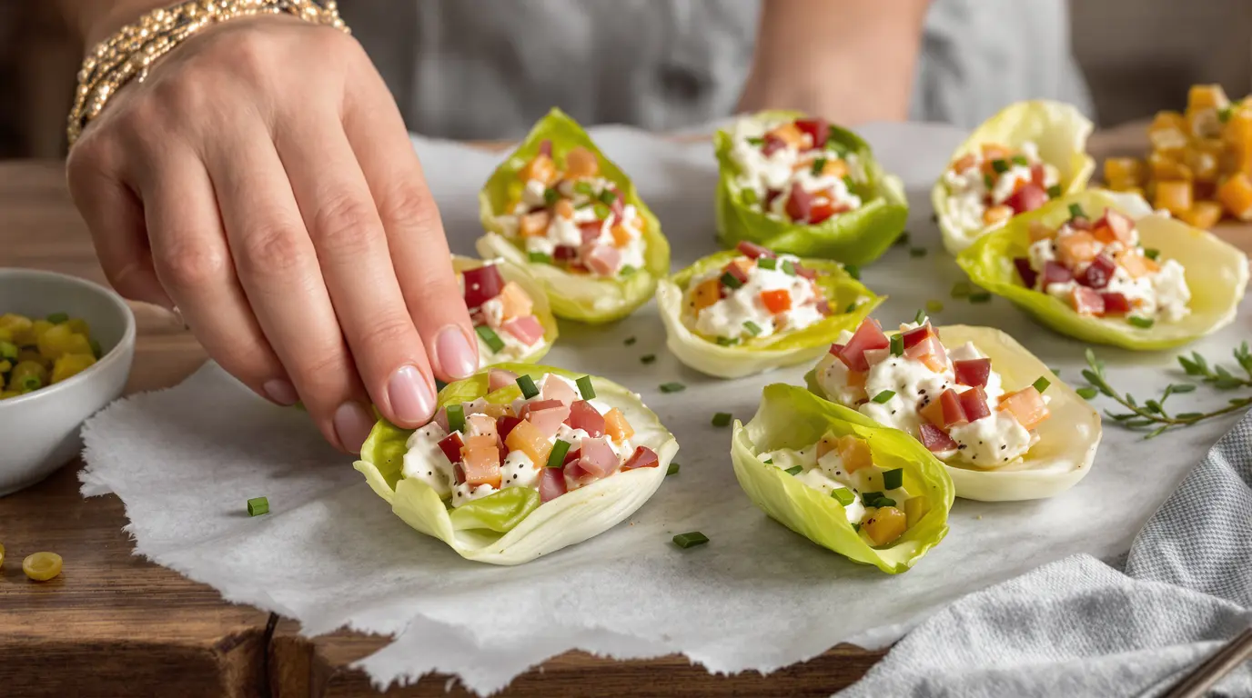 Petites barquettes d’endive au jambon : mon apéritif ultra express prêt en quelques minutes Petites barquettes d’endive au jambon : mon apéritif ultra express prêt en quelques minutes