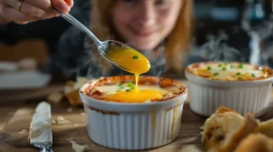 Quand je n’ai envie de rien préparer, je fais ces œufs cocotte à la tomate et au fromage en 12 min